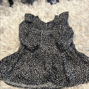 Toddler snow leopard dress